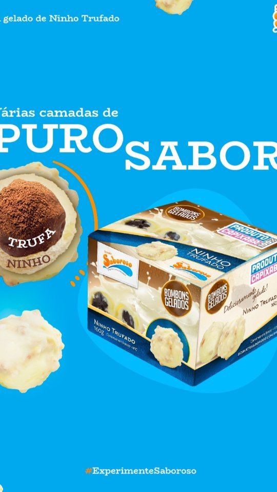 Não nos responsabilizamos caso você se apaixone! 🫣🤎Bombom gelado de ninho trufado! Várias camadas de puro sabor! EXP