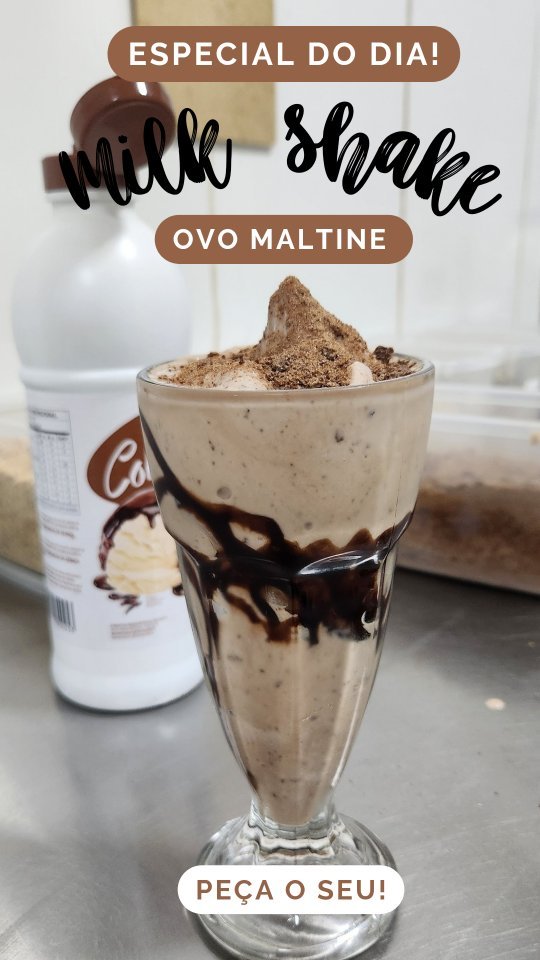 Temos MILK SHAKE feito com nossos deliciosos sorvetes. Sabores a sua escolha.🥤